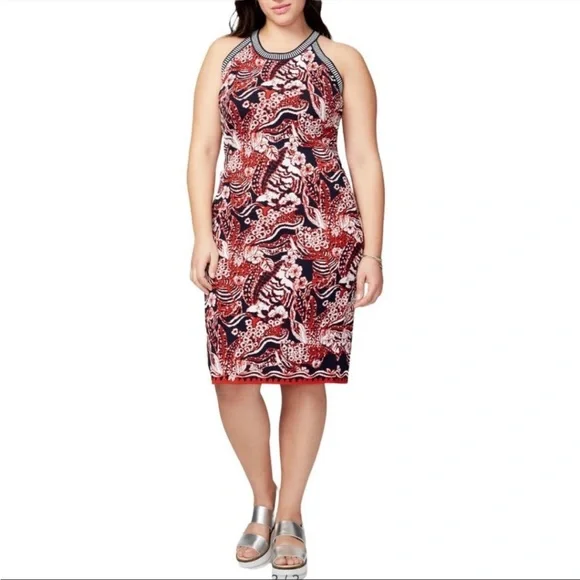 Rachel Roy Curvy Collection Red Sweater Dress Sz 2X - Picture 2 of 12